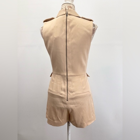 ALICE & OLIVIA Beige PHILLIS sleeveless romper size 4
